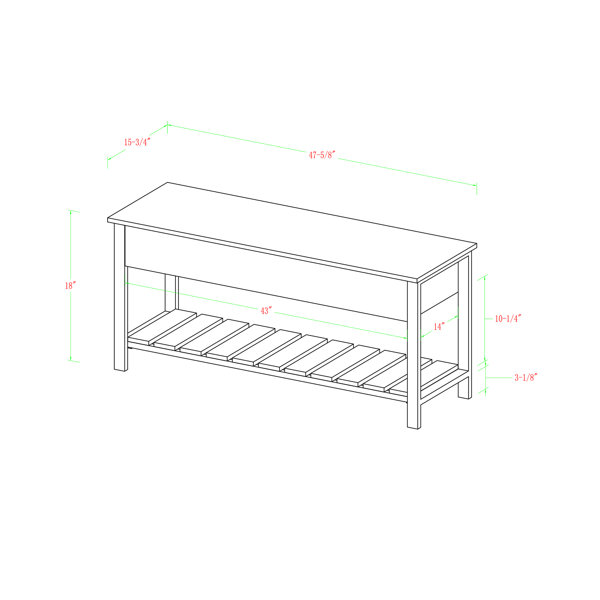 Red Barrel Studio® Ochlocknee Flip Top Storage Bench & Reviews Wayfair